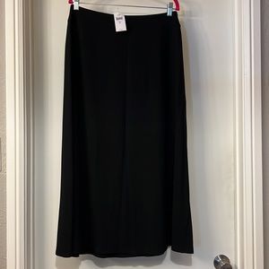 NWT J. Jill Medium Black Wearever Skirt